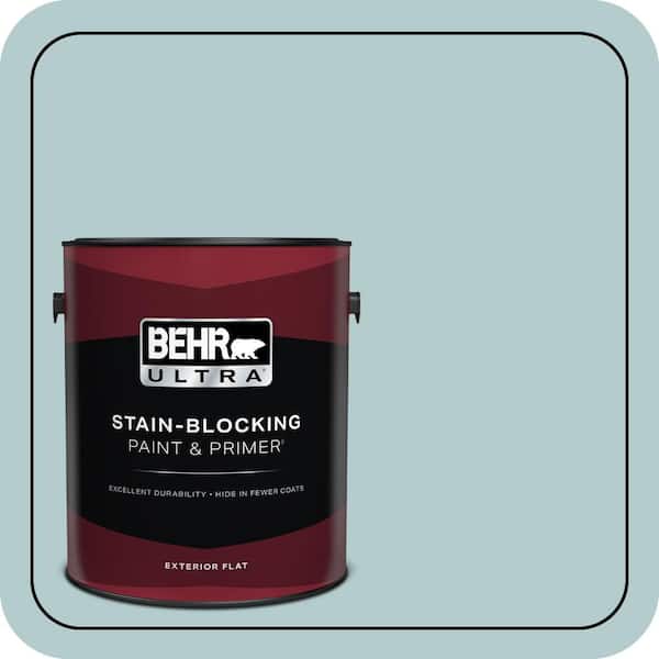 BEHR ULTRA 1 gal. #PPU13-15 Clear Pond Flat Exterior Paint & Primer
