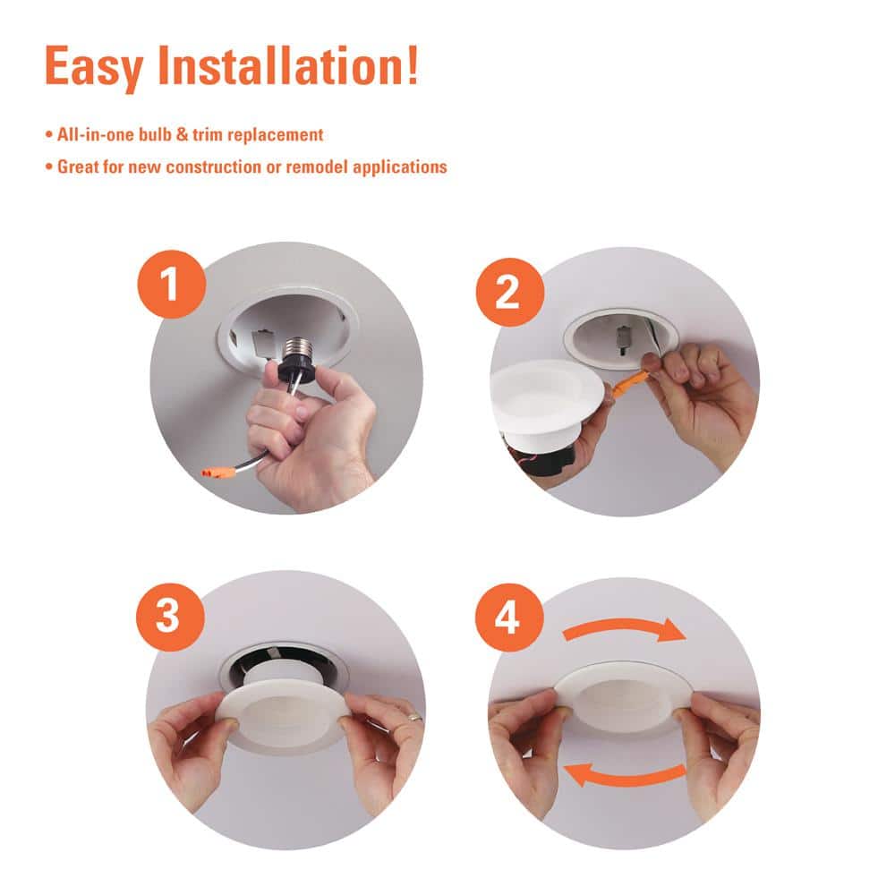 Halo 4-Inch White Aluminum LED Recessed Downlight