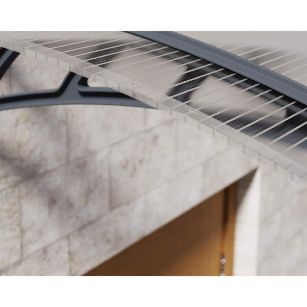Neo Gray Polycarbonate Door and Window Awning