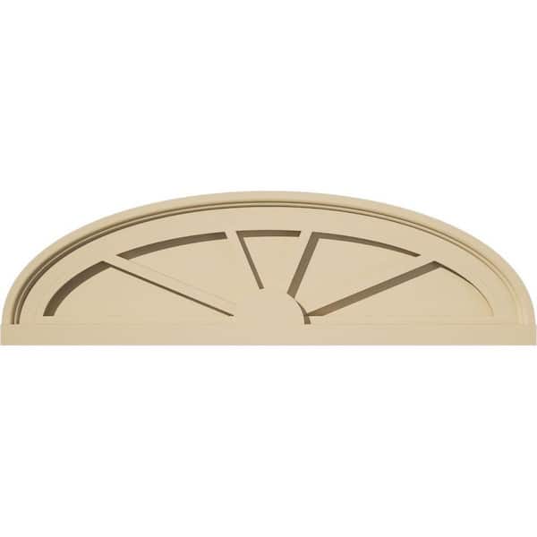 26-in. W x 7-1/2-in. H x 2-in. P Elliptical 4 Spoke Signature Urethane Pediment, Primed Tan