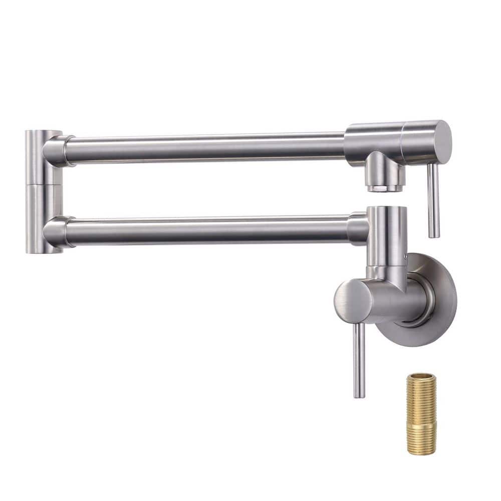 Wall Mounted Pot Filler with Double Handle in Brushed Nickel price history on PriceWatchPro