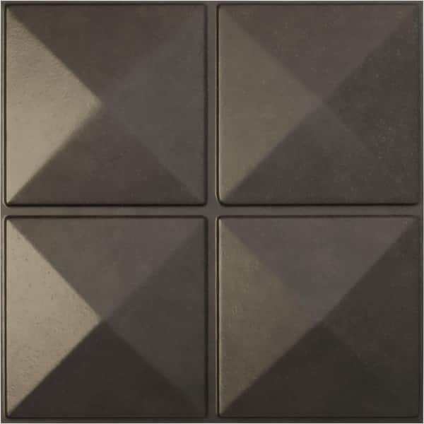 Ekena Millwork 19-5/8-in W x 19-5/8-in H Richmond EnduraWall Decorative 3D Wall Panel Weathered Steel