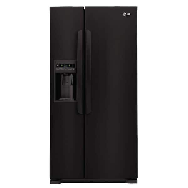 LG 33 in. W 23 cu. ft. Side by Side Refrigerator in Black