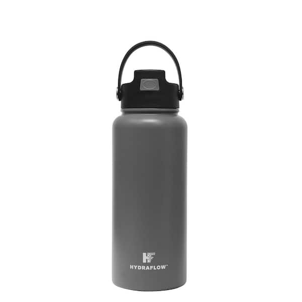 THERMOS FUNTAINER 16 Ounce Stainless Steel Vacuum Insulated Bottle with  Wide Spout Lid, Cool Gray