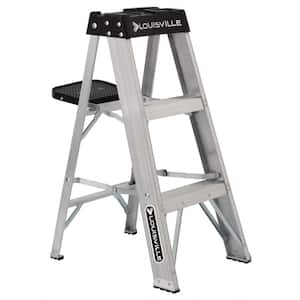 Louisville Ladder AS2104 4 ft. Aluminum Step Ladder Type I, 250 lbs. Load Capacity