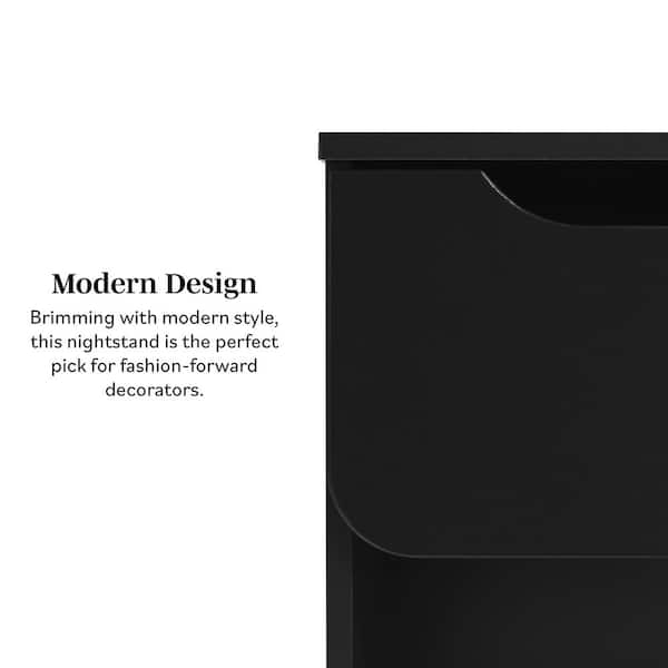 Walker Edison Furniture Company 1-Drawer Black Modern Walker Edison Furniture Company 1-Drawer Black Modern