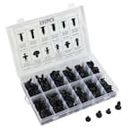 100 Pcs Car Body Trim Clips, Plastic Rivet Fasteners Universal Auto Black Nylon Clips Bumper Clips Car