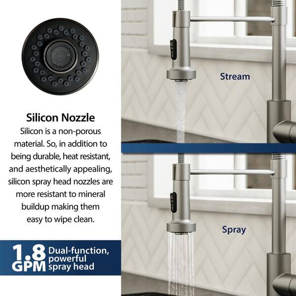 Karran Kadira Single Handle Pull-Down Sprayer Kitchen Faucet in