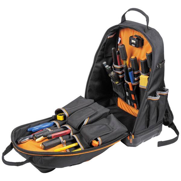 Klein Tools 15 in. Tradesman Pro 40-Pocket XL Tool Bag Backpack 62800BP -  The Home Depot