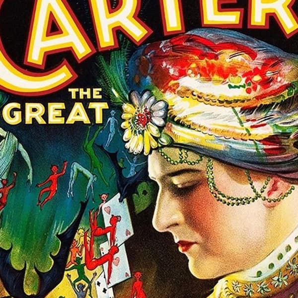 希少 激レア 50sヴィンテージ マジック通貨 ポスター ペーパーアート スカル HomeRoots 54 in. Multicolor Vintage C1920S Carter Vintage Magic