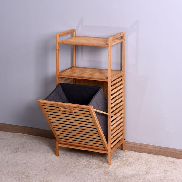 140L XXX-Large Capacity Foldable Bamboo Laundry Basket with Lid Collap –  ZNL Home