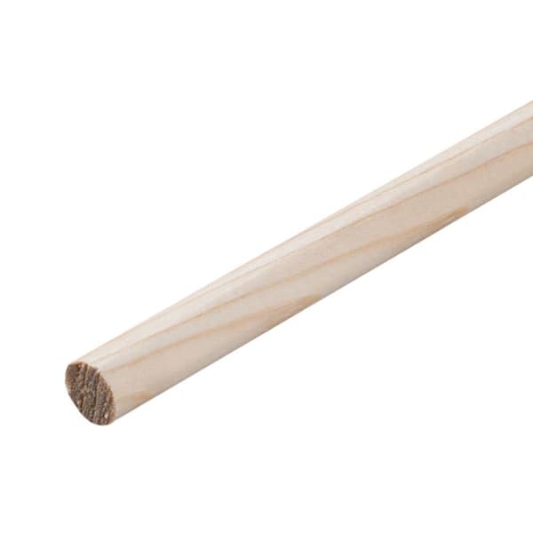Unbranded 1/2 in. x 48 in. Raw Wood Round Dowel