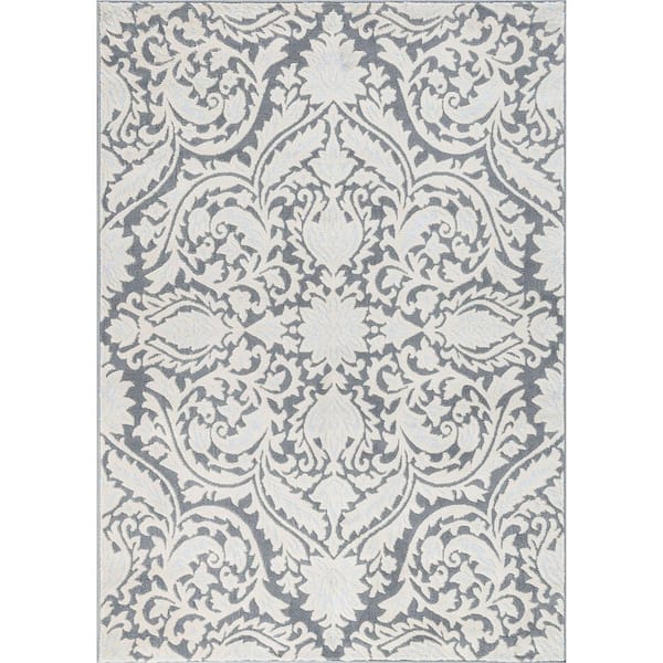 Tayse Rugs Madison Geometric Gray 4 ft. x 6 ft. Indoor Area Rug