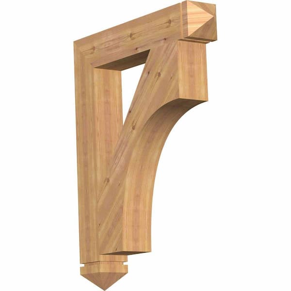 Ekena Millwork 5.5 in. x 42 in. x 34 in. Western Red Cedar Westlake Arts and Crafts Smooth Bracket