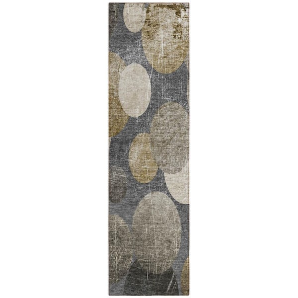 2' X 8' Brown Abstract Indoor Outdoor Area Rug 2' X 8' Brown Abstract Indoor Outdoor Area Rug