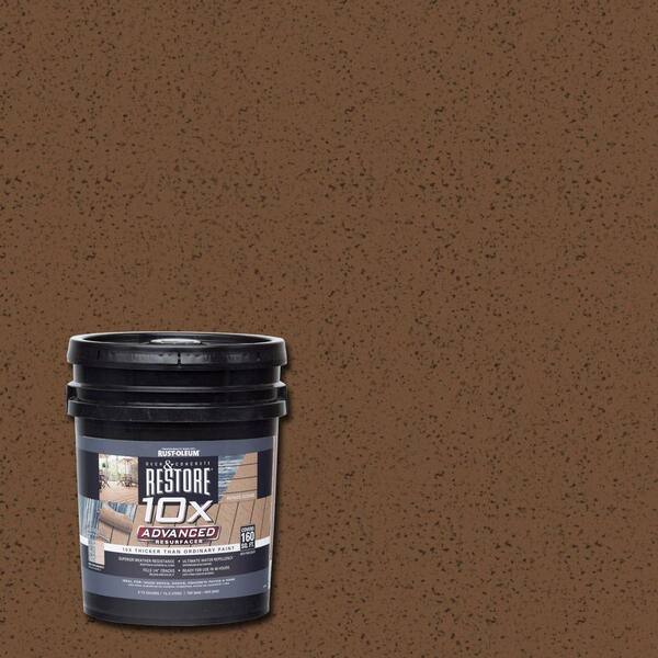 Rust-Oleum Restore 4 gal. 10X Advanced Chocolate Deck and Concrete Resurfacer