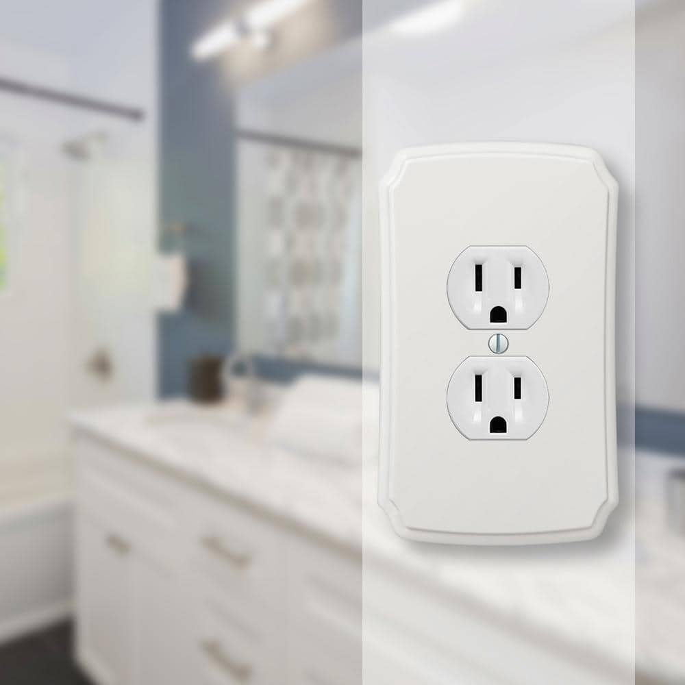 Classic White Composite Single Duplex Wall Plate