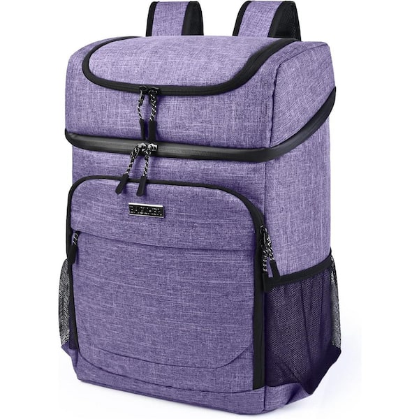 10 qt. Cooler Backpack Lightweight Insulated for Lunch Picnic Hiking Camping Trips in Purple