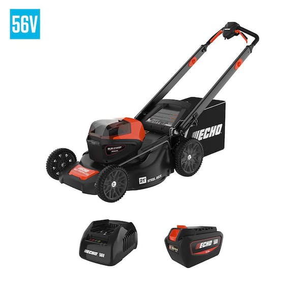 eFORCE 56V 21 in. Cordless Battery Walk Behind Self-Propelled Lawn Mower with 5.0Ah Battery and Charger