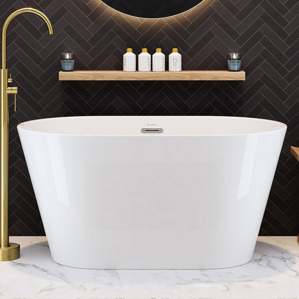 Swiss Madison Claire 48 in. Acrylic Flatbottom Bathtub in Glossy
