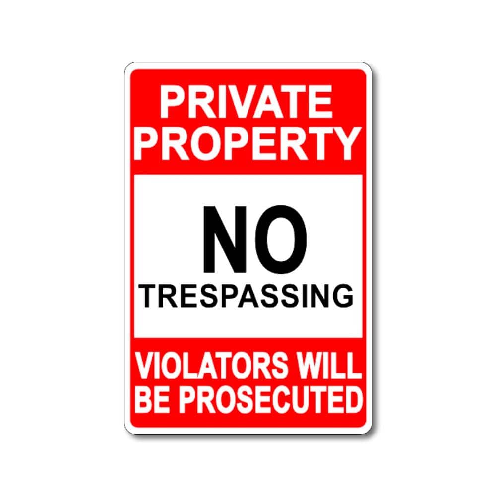 8"x12" Metal No Trespassing Private Property Keep Out Do Not Enter Aluminum