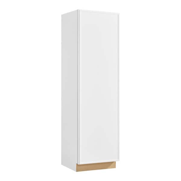 Leyton 24 in. W x 24 in D x 84 in H Ready To Assemble Plywood Slim Shaker Utility Pantry Kitchen Cabinet in Alpine White