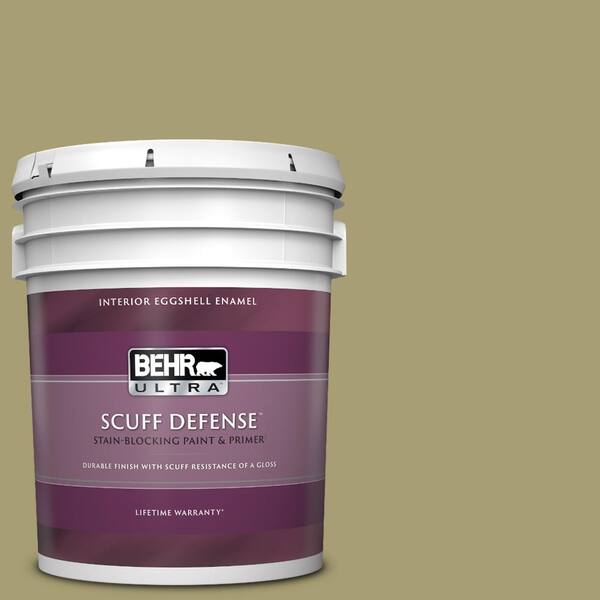 BEHR ULTRA 5 gal. #PPU9-04 Fresh Olive Extra Durable Eggshell Enamel Interior Paint & Primer