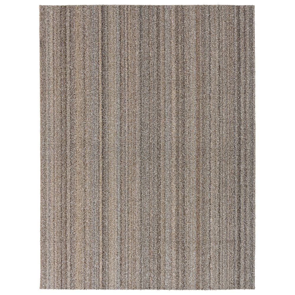 Garland Rug Striped Shag Multicolor Random Earth Tone 9 ft. x 12 ft ...