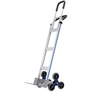 Stair Climbing Cart, 550 lbs. Load Capacity, Aluminum Hand Truck Dolly, Dual Handles, Integrated Frame