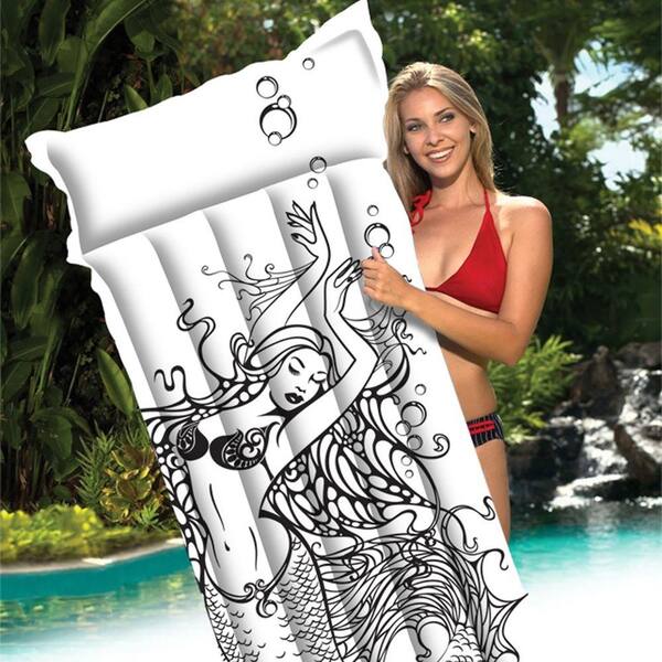 Poolmaster White Mermaid Swim Mattress-DISCONTINUED