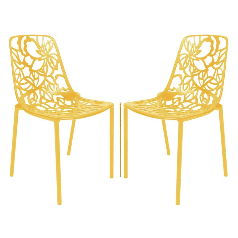 Yellow discount ghost chair