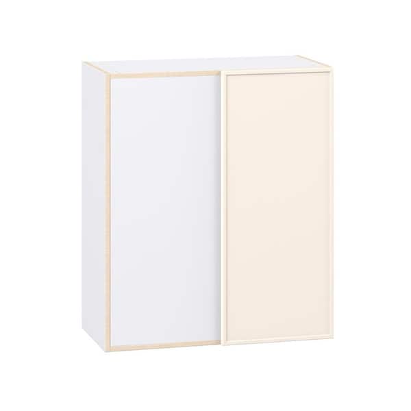 Fairview 30 in. W x 14 in. D x 35 in. H Slim Shaker Assembled Wall Blindcorner Left Kitchen Cabinet in Washed Linen