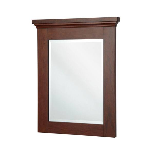 Home Decorators Collection Manchester 29 in. L x 23 in. W Wall Mirror in Mahogany