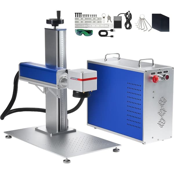 Blue Fiber Laser Machine, 30W Compatible with LightBurn, with 5.9 in. x 5.9 in. Area, for Aluminum Steel Jewelry Gold