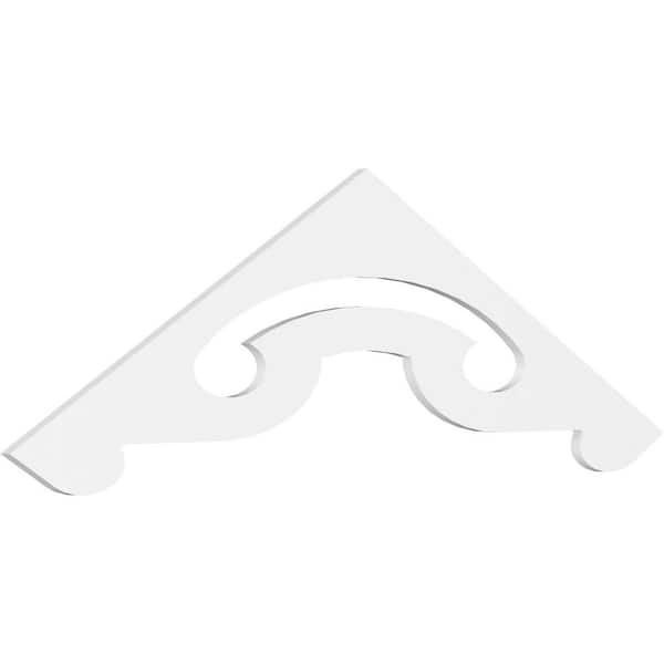 Ekena Millwork 1 in. x 72 in. x 21 in. (7/12) Pitch Northwest Gable Pediment Architectural Grade PVC Moulding