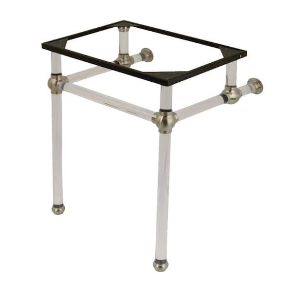 Kingston Brass Templeton Acrylic Console Sink Leg in Brushed Nickel