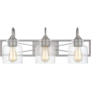 Bartley 24 in. 3-Light Brushed Nickel Vanity Light