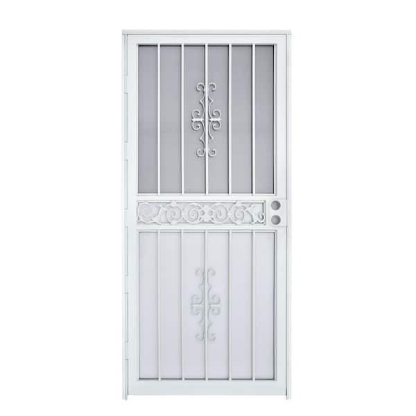 Grisham 36 in. x 80 in. 401 Series White Mariposa Security Door