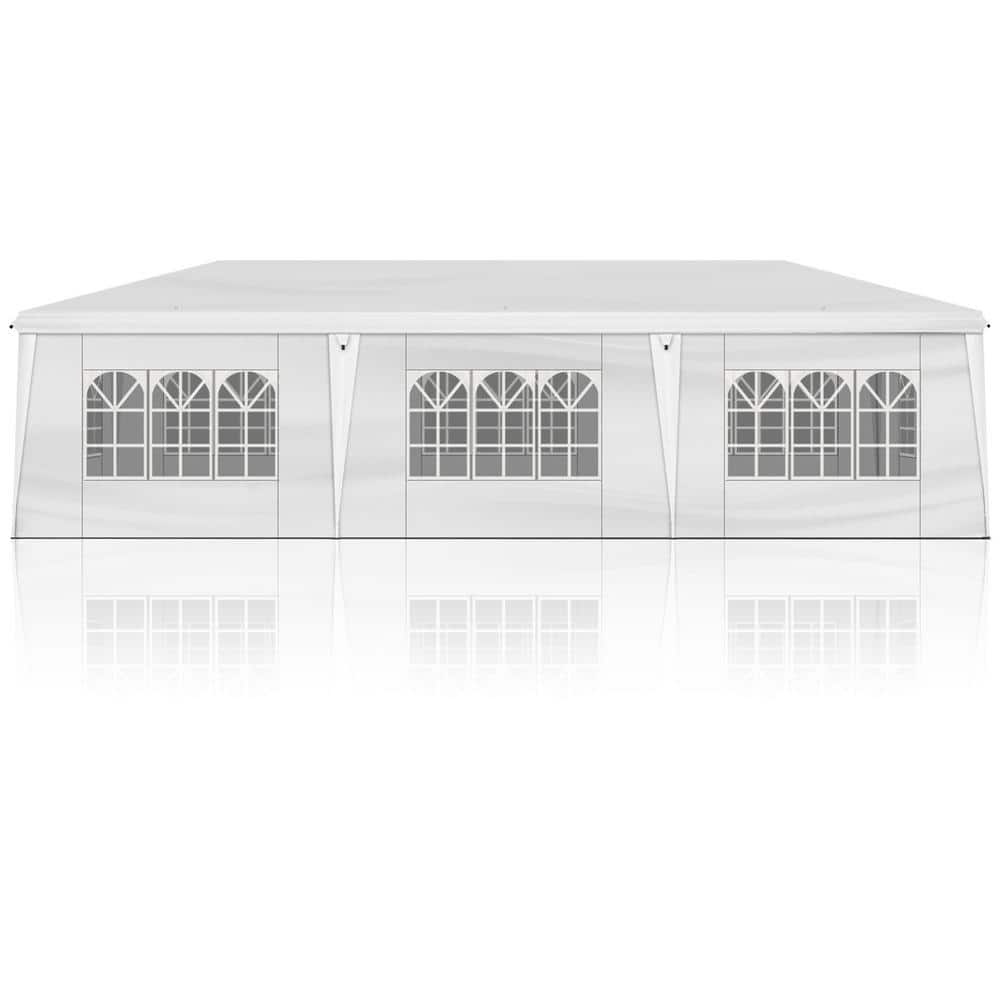 All Sidewalls 30 ft. x 10 ft. White Straight Leg Pop-up Canopy with Sandbags and Roller Storage Bag price history on PriceWatchPro