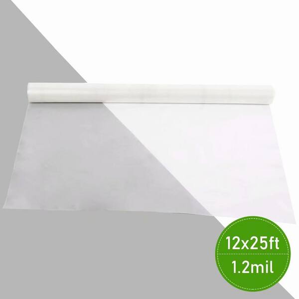 Agfabric 6.5 ft. x 32 ft. 3.1 Mil Plastic Clear Polyethylene Greenhouse Film for Grow Tunnel and Plant Cover & Frost Blanket