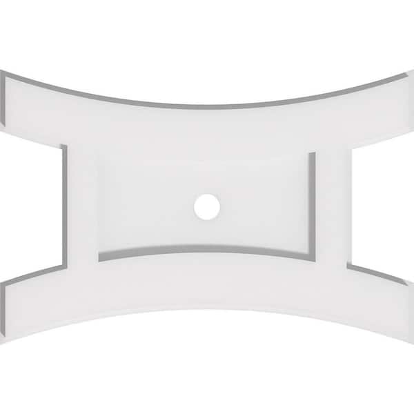 Ekena Millwork 16 in. x 10.62 in. x 1 in. Haven Architectural Grade PVC Contemporary Ceiling Medallion