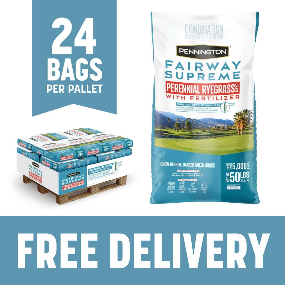 Fairway Supreme Perennial Ryegrass Blend 50 lbs. 4,000 sq. ft. Grass Seed and Lawn Fertilizer Pallet (24-Bags) price history on PriceWatchPro
