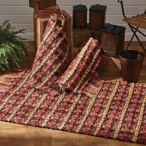 Red and Orange Kennebec Chindi 3 ft. x 5 ft. Area Rug