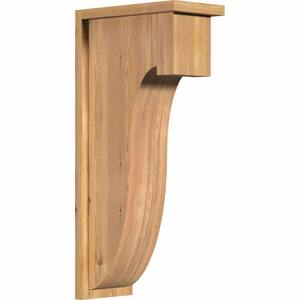 7-1/2 in. x 14 in. x 30 in. Western Red Cedar Del Monte Smooth Corbel with Backplate