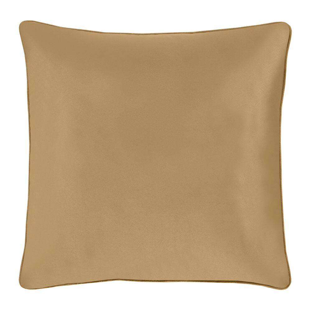Lyndon Gold Embroidered Square Decorative Throw Pillow