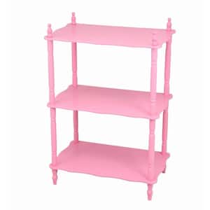 3-Shelf Pink Kid's Bookshelf