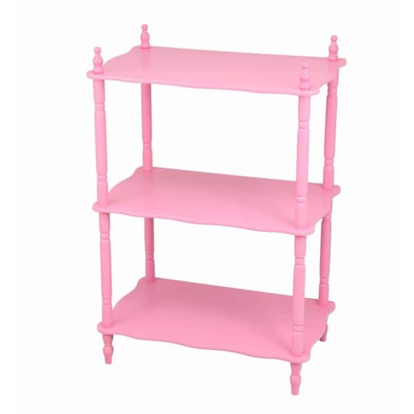 Homecraft Furniture 3-Shelf Pink Kid's Bookshelf