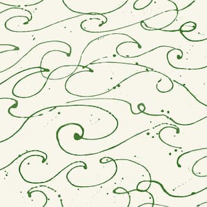 Kuroshio Green Ocean Wave Matte Paper Pre-Pasted Wallpaper