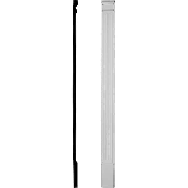 8 in. x 2-3/4 in. x 108 in. Primed Polyurethane Fluted Pilaster Moulding