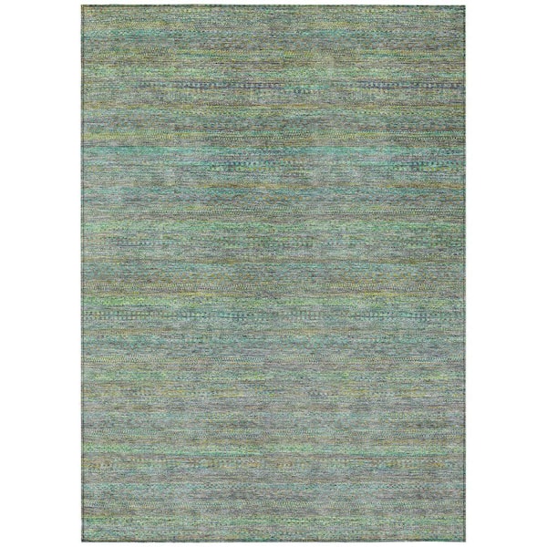 Chantille Machine Washable Indoor/Outdoor Abstract ACN2148 Pewter 9 ft. x 12 ft. Area Rug